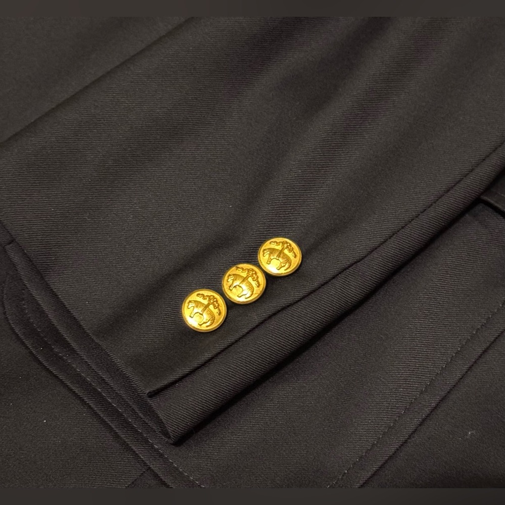 Brooks Brothers Women's Loro Piana Superfine Italian Wool Blazer Gold Buttons 18 - Picture 6 of 9